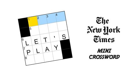 nyt mini crossword puzzle today's hints
